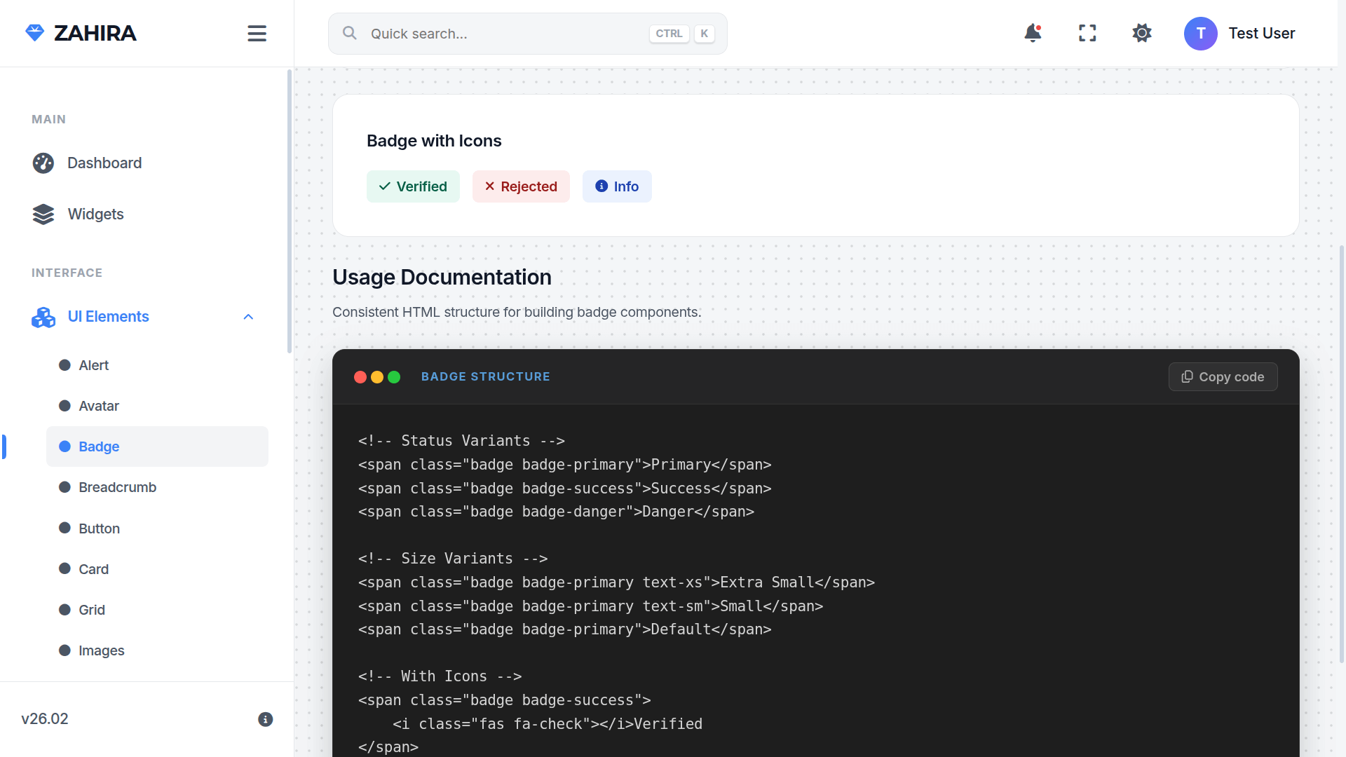 Zahira Dashboard Light